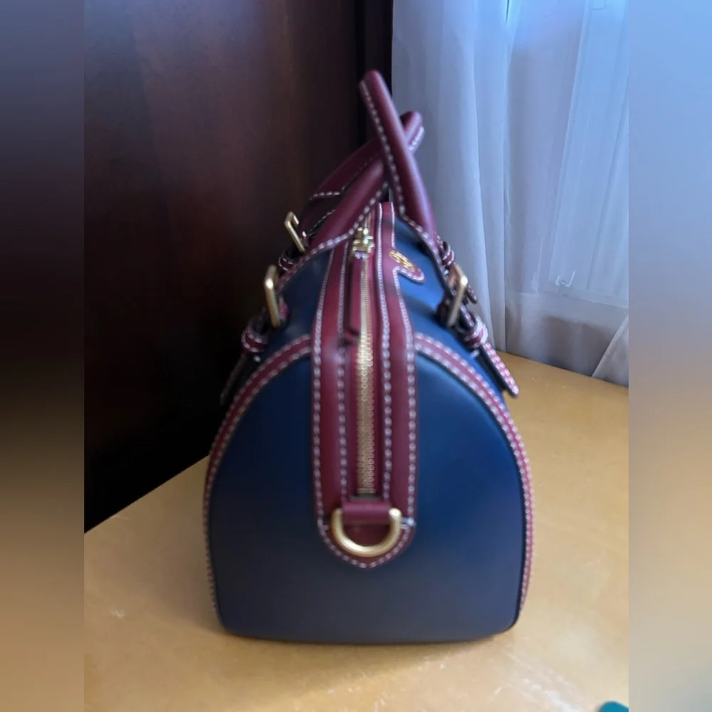 Tory Burch T Monogram Color Block Barrel Bag - Picture 4 of 16